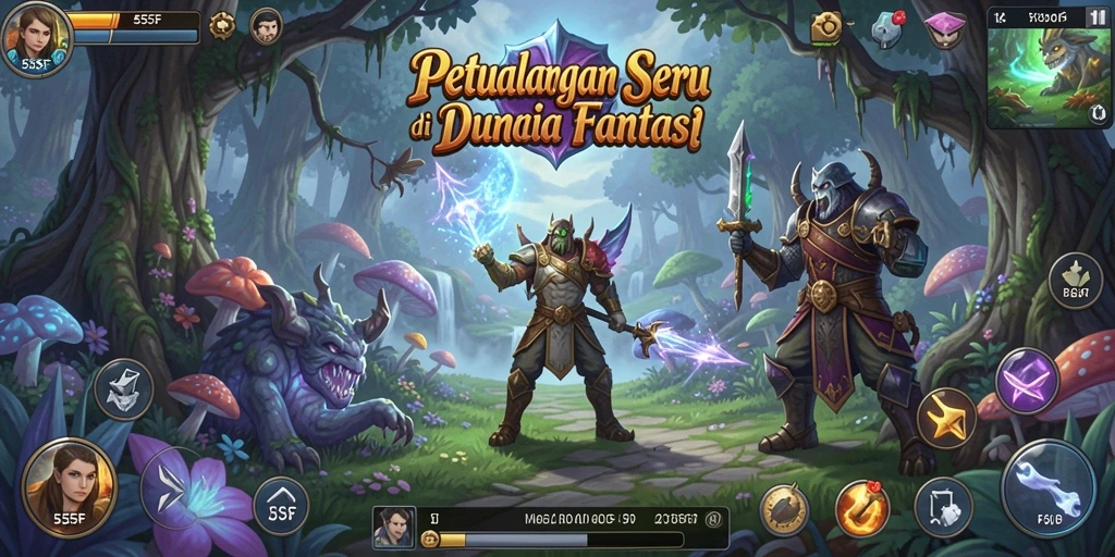 Screenshot dari gameplay <strong>555F</strong> yang menunjukkan aksi petualangan seru.