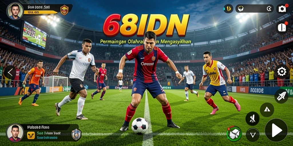 Tampilan gameplay menarik dari 68IDN dengan berbagai mode olahraga.