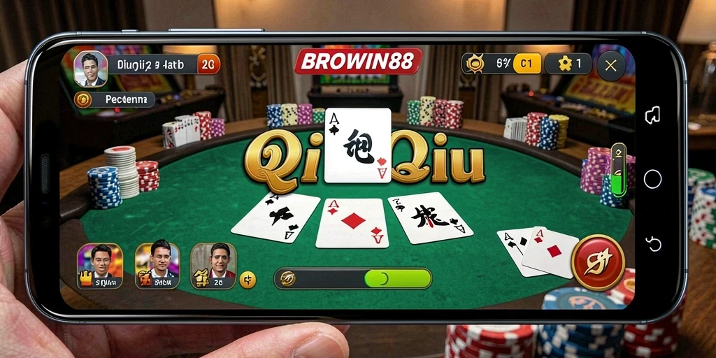 Tampilan gameplay QiuQiu yang mendebarkan di BROWIN88.