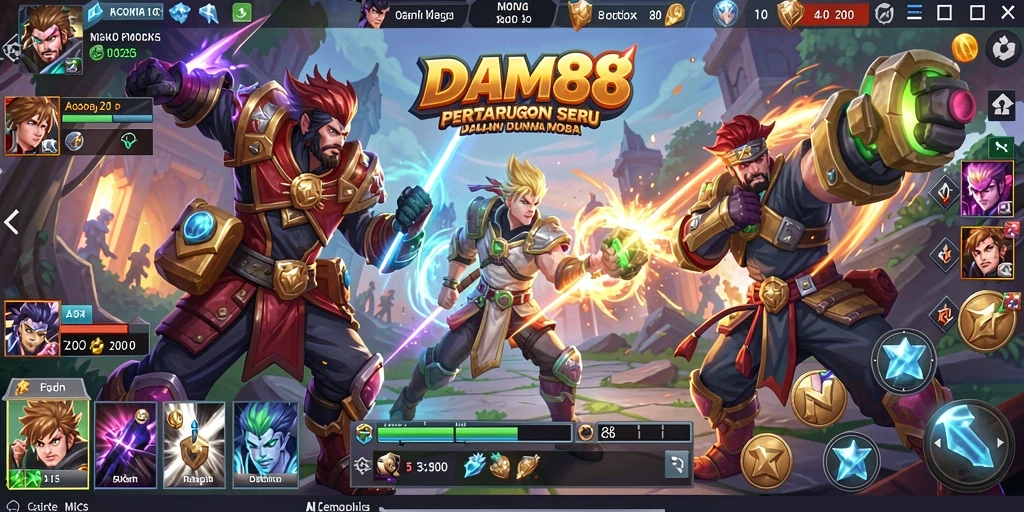 Gameplay seru dan intens di DAM88 dengan aksi MOBA yang mendebarkan.