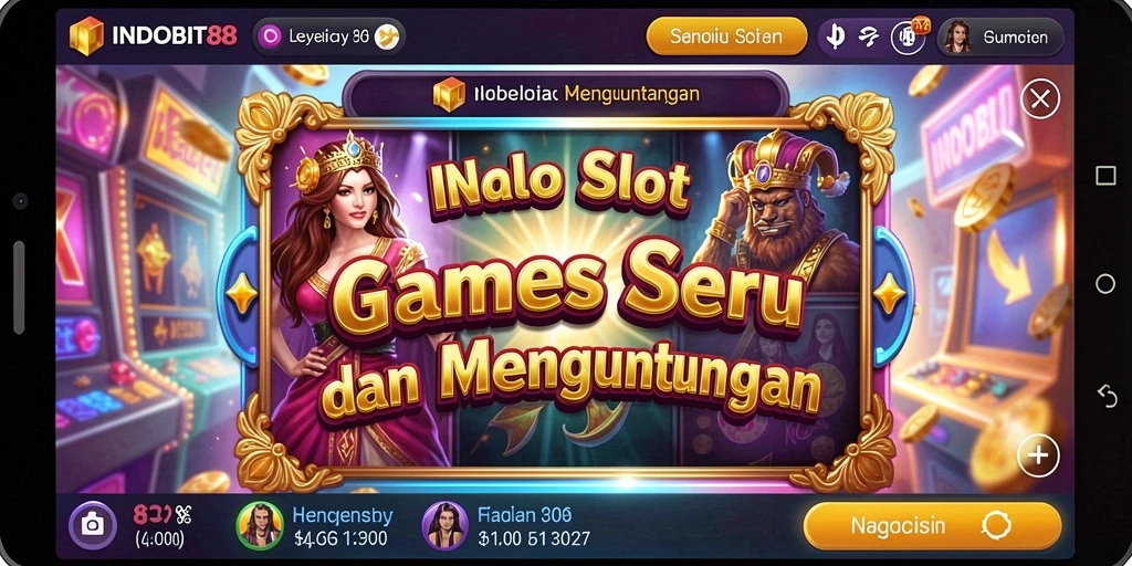 Tampilan gameplay Slot yang menarik dan menyenangkan dari INDOBIT88.
