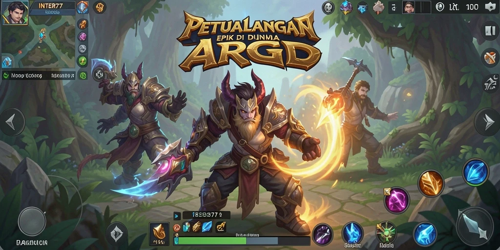 Tangkapan layar <strong>INTER77</strong> menampilkan aksi pertarungan seru di dunia ARPG.