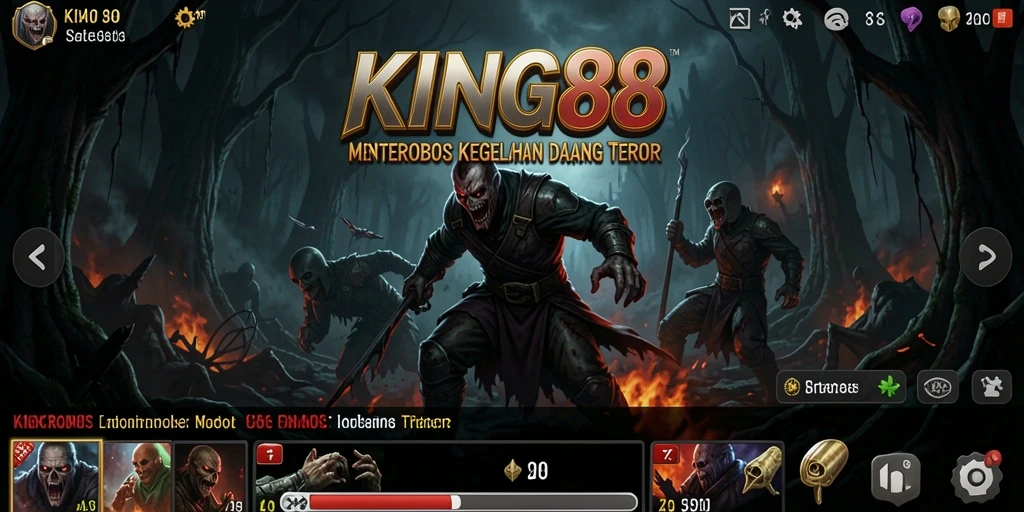 Tampilan gameplay KING88 yang menegangkan dan menyeramkan.