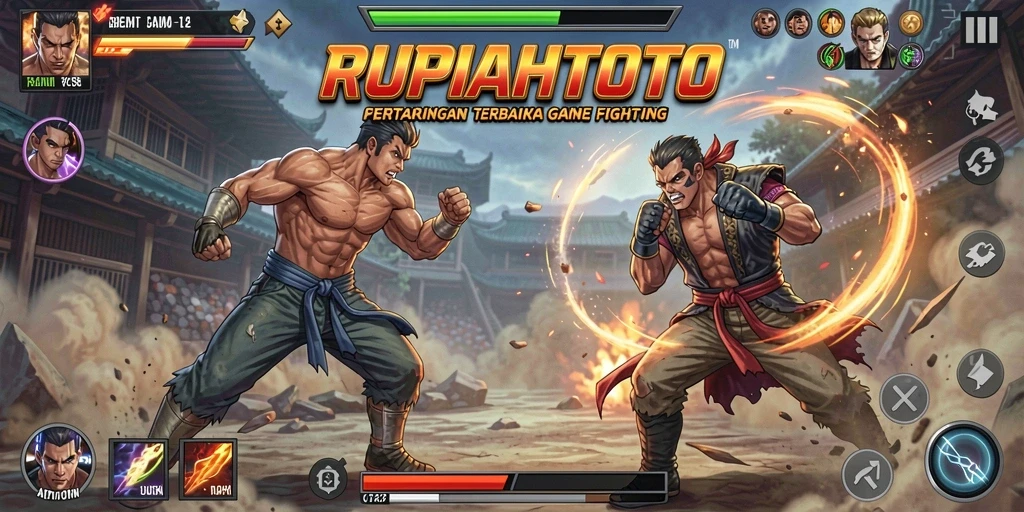 Screenshot gameplay RUPIAHTOTO dengan aksi pertarungan yang seru.