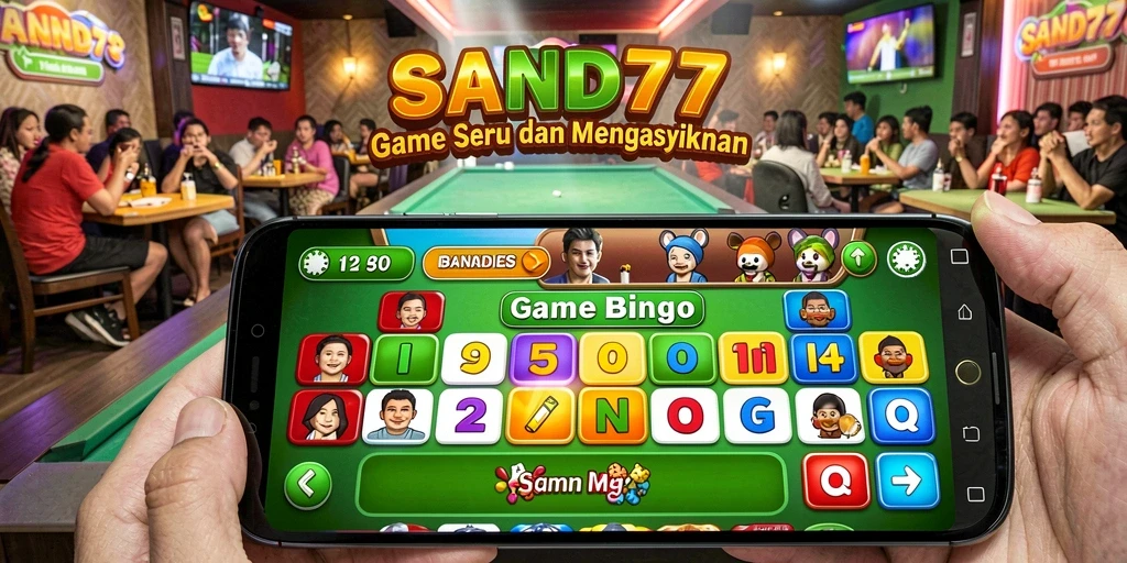 Screenshot gameplay SAND77 yang menunjukkan keseruan bermain Bingo.