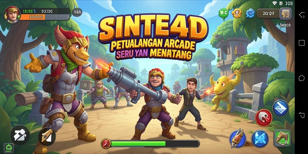 Tampilan menarik dari gameplay SINTE4D yang penuh aksi.