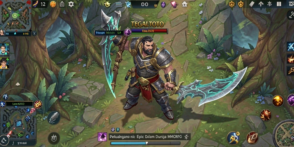 Tampilan gameplay TEGALTOTO yang menakjubkan dalam pertempuran epik.