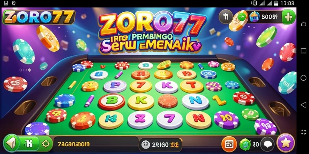 Tampilan menarik gameplay Bingo di ZORO77 dengan fitur interaktif.